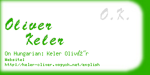 oliver keler business card